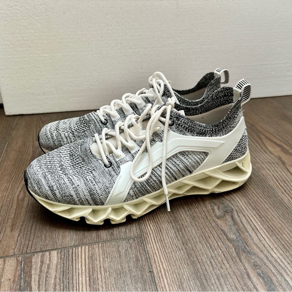 Stylish Gray and Cream women athletic walking shoes